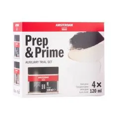 Amsterdam Medium Vorbereitungs- und Grundierungsset 4 x 120 ml
