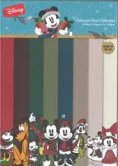 Mickey & Minnie - Christmas Coloured Card A4 Pack