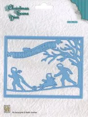Nellies Choice Christmas Scene Dies - Snowfun
