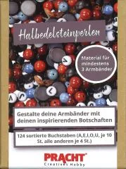 Bastelset Armb�nder mit Halbedelstein- und Buchstabenperlen