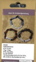 Bastelset Armbnder mit Halbedelstein- und Buchstabenperlen