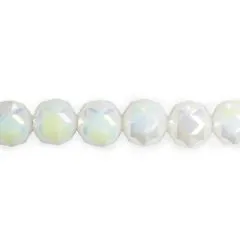 Glasschliffperlen 8mm wei AB 14 St.