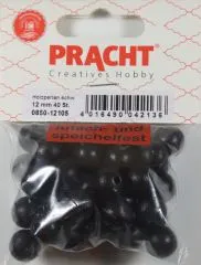 Pracht Holzperlen 12mm 40St schwarz