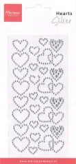 Marianne Design Hearts Rhinestones - silver