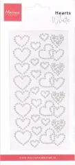 Marianne Design Hearts Pearls - white