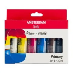 Amsterdam Acrylics - 6 x 20ml Prim�rfarben