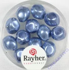 Renaissance-Perle, 9 mm  azurblau
