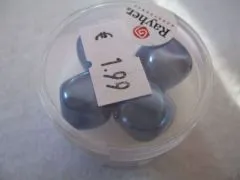 Renaissance-Perle, 17 mm  azurblau