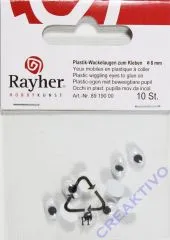 Wackelaugen 8mm 10St�ck oval