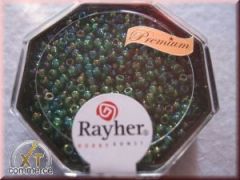 Premium-Rocailles, 2,2 mm ø transparent Rainbow jaspis