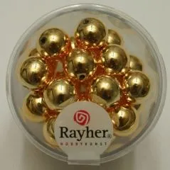 Rayher Plastik-Rundperlen 10mm gold
