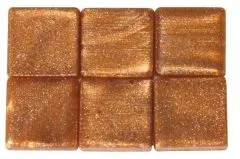 Acryl-Mosaik, 1x1 cm, metallic, safran (Restbestand)