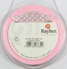 Rayher Satinband mit Punkten 9,5mm ros