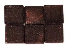 Acryl-Mosaik, 1x1 cm, metallic, mahagoni (Restbestand)