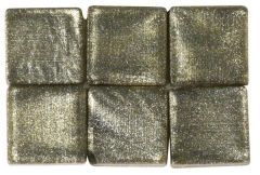 Acryl-Mosaik, 1x1 cm, metallic, golden shower (Restbestand)