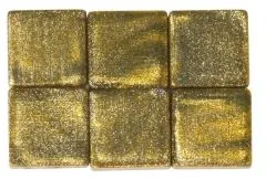 Acryl-Mosaik, 1x1 cm, metallic, brill.gold (Restbestand)