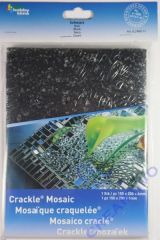 Crackle Mosaik Platte 15x20cm schwarz