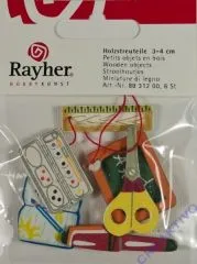 Holzstreuteile Schulbeginn 3-4cm 6 St�ck