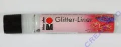 Marabu Glitter Liner 25ml Glitter-wei