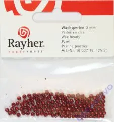 Rayher Wachsperlen 3mm rot