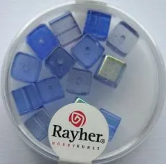 Rayher Glas-Schliffwrfel 6mm 15 St. saphir