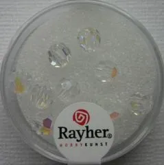 Rayher Rund-Schliffperlen 6mm 12 St. bergkristall