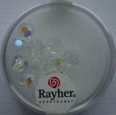 Rayher Rund-Schliffperlen 6mm 12 St. bergkristall