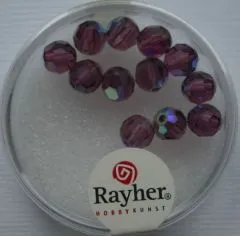 Rayher Rund-Schliffperlen 6mm 12 St. amethyst