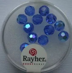 Rayher Rund-Schliffperlen 6mm 12 St. saphir