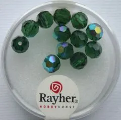 Rayher Rund-Schliffperlen 6mm 12 St. smaragd