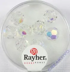 Rayher Rund-Schliffperlen 8mm 8 St. bergkristall