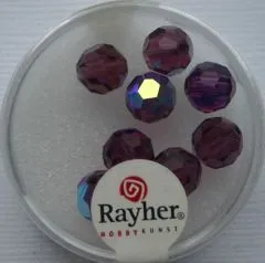 Rayher Rund-Schliffperlen 8mm 8 St. amethyst