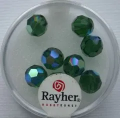 Rayher Rund-Schliffperlen 8mm 8 St. smaragd