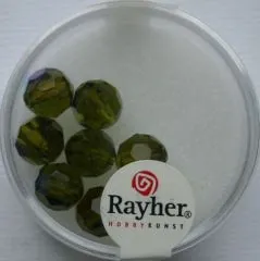 Rayher Rund-Schliffperlen 8mm 8 St. olive