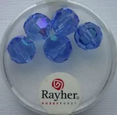 Rayher Rund-Schliffperlen 10mm 5 St. saphir