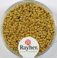 Rayher Rocailles 2mm perlmutt 17g gold