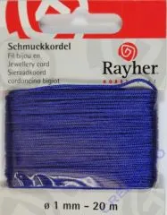 Rayher Schmuckkordel 20m 1mm mittelblau
