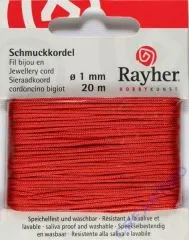 Rayher Schmuckkordel 20m 1mm rot