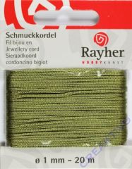 Rayher Schmuckkordel 20m 1mm olive