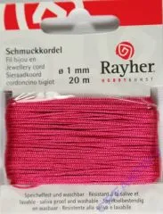 Rayher Schmuckkordel 20m 1mm pink