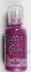 Glitter Glue metallic 20ml hot pink