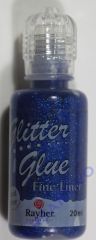 Glitter Glue metallic 20ml saphirblau
