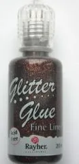 Glitter Glue metallic 20ml mokka