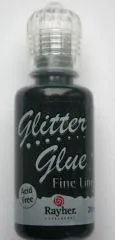 Glitter Glue metallic 20ml kohlschwarz