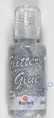 Glitter Glue metallic 20ml silber