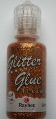 Glitter Glue metallic 20ml brill.kupfer