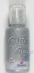 Glitter Glue holographisch 20ml brill.silber
