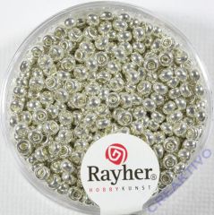 Rayher Rocailles 2,6mm perlmutt silber