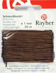 Rayher Schmuckkordel 20m 1mm dunkelbraun