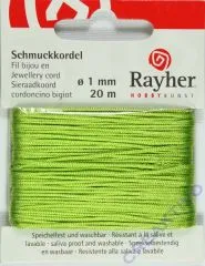Rayher Schmuckkordel 20m 1mm hellgrn
